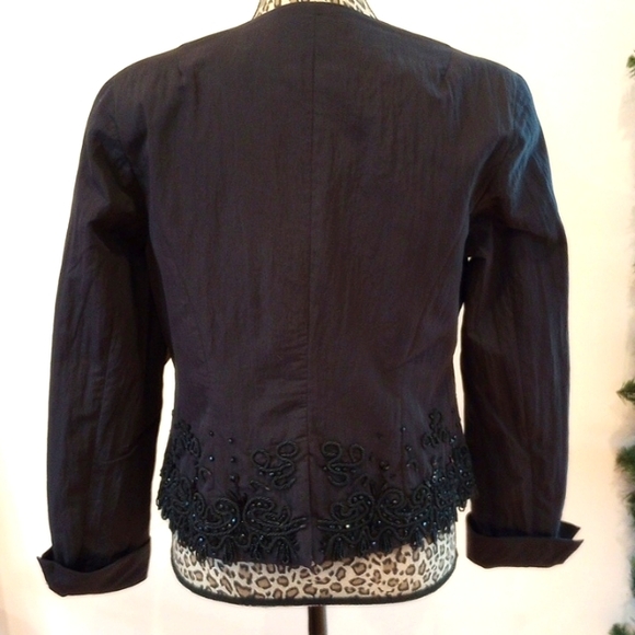 REDUCED!!Coldwater Creek Embellished Jacket Size:10P Color:Black NWOT - Picture 7 of 16
